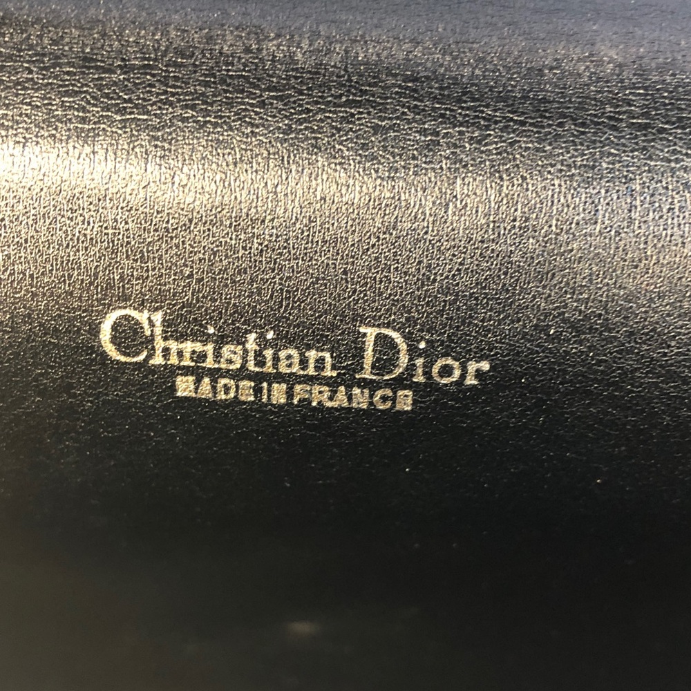 Pre Love Dior monogram Black Clutch with Gold Chain Strap - Picture 14 of 16